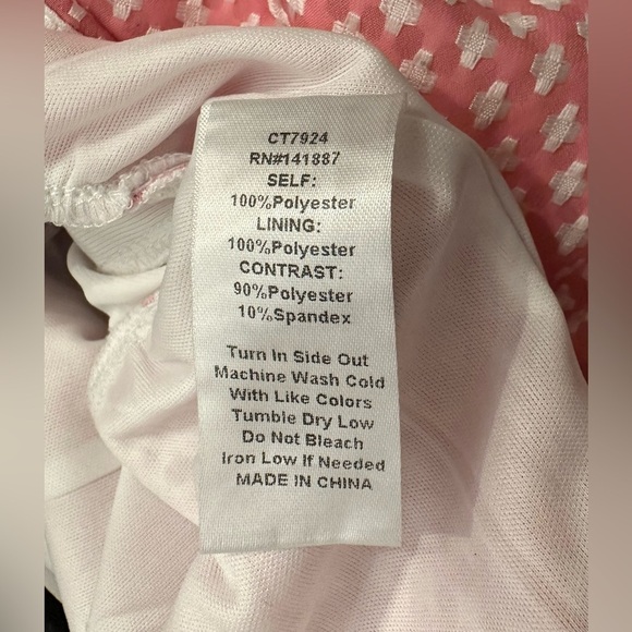 Puff sleeve bodysuit pink and white size medium - Picture 13 of 14